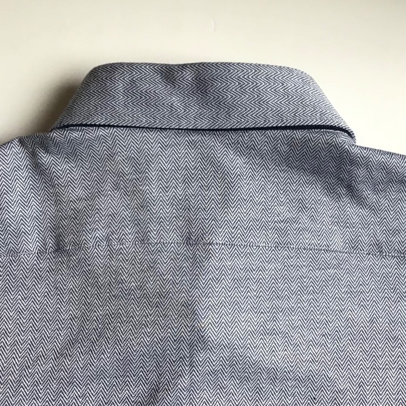 Emanuel Berg gray herringbone jersey cotton shirt Sz 18~46 made in Poland 🇵🇱 - Picture 8 of 10